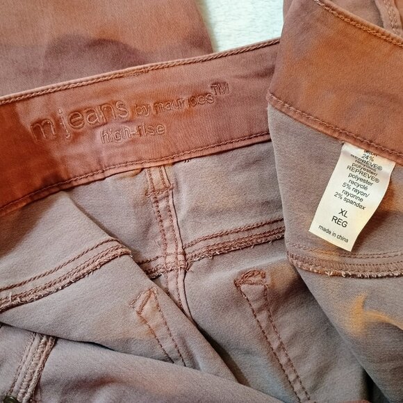 EUC: Mjeans by Maurices Sze XL Dusty Rose Regular High Rise Jeggings - Picture 3 of 3